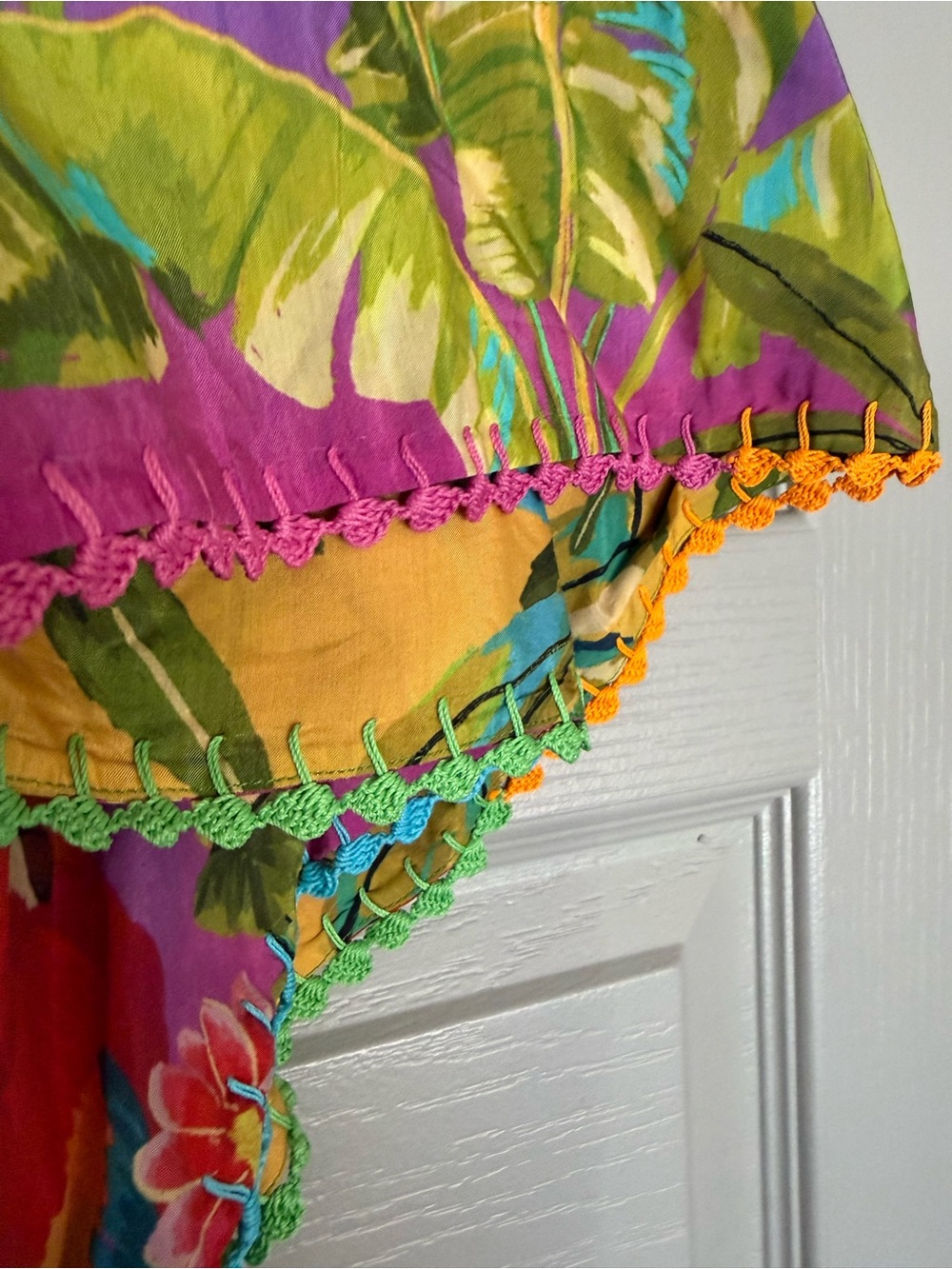 Farm Rio Ombre Forest Ruffle Tunic Dress Size Medium - Picture 9 of 9